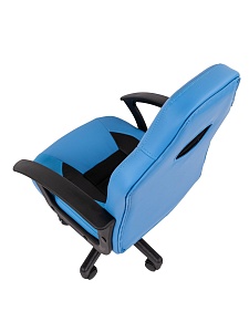 Детское компьютерное кресло CHAIRMAN KIDS 111, экокожа, голубой/черный